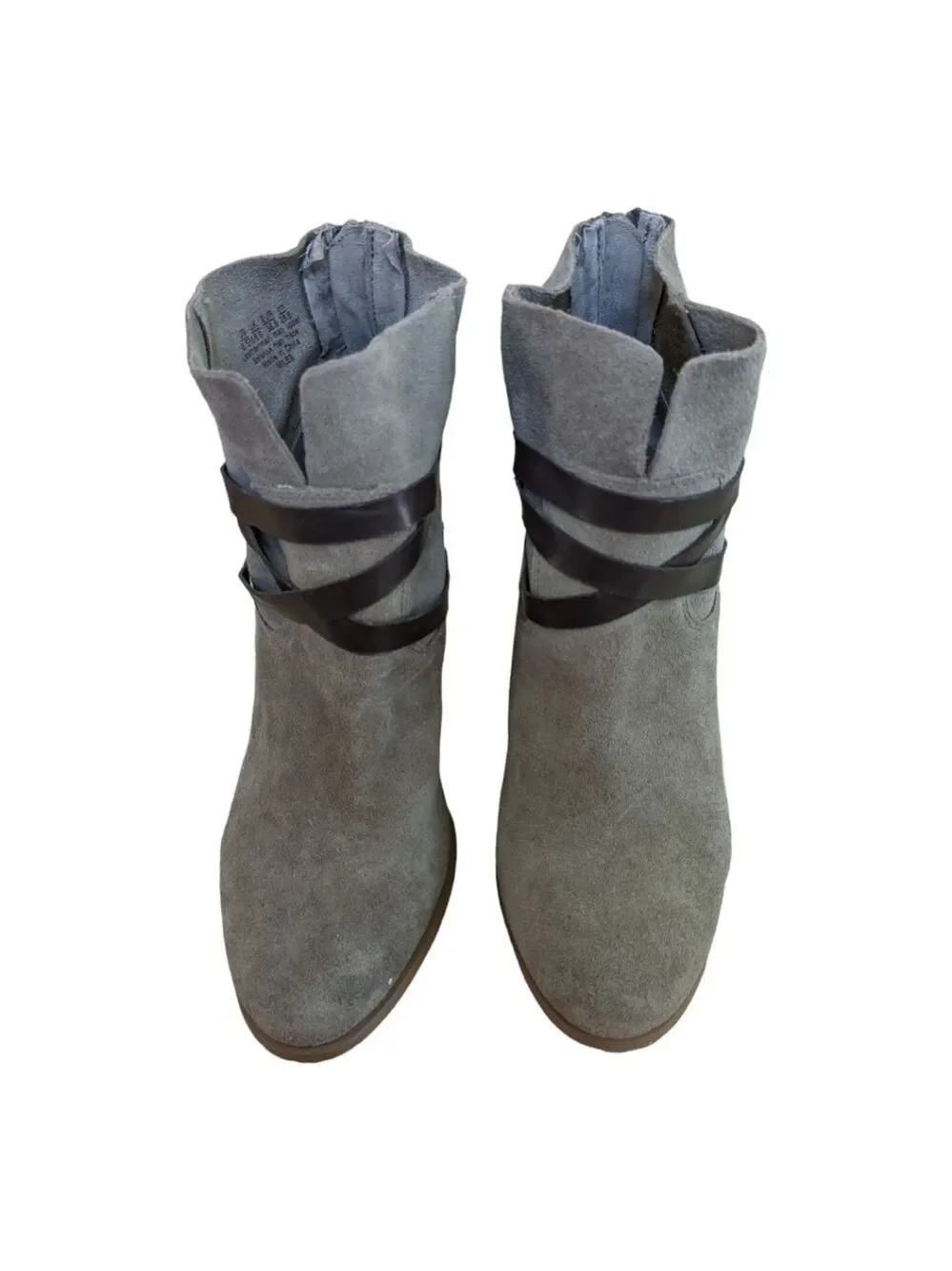 𝅺Carlos Santana size 8.5 suede Heeled Ankle booties Straps